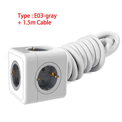 Vairākas barošanas sloksnes Eiropas spraudnis 1,5 m pagarinātāja kabelis Powercube sienas 5 kontaktligzdas ar galddatora statīvu elektriskās kontaktligzdas lādētājs