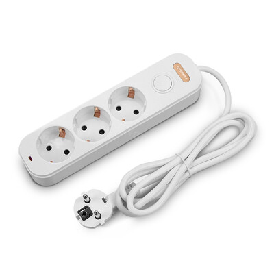 Strāvas sloksne EU spraudnis 3/4/5 izejas kontaktligzdas Elektrības pagarinātājs 2m vads 16A kontaktligzdas Neatkarīgi vadības slēdži mājas birojam