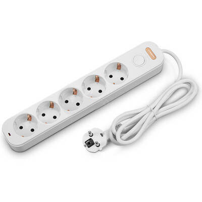 Strāvas sloksne EU spraudnis 3/4/5 izejas kontaktligzdas Elektrības pagarinātājs 2m vads 16A kontaktligzdas Neatkarīgi vadības slēdži mājas birojam