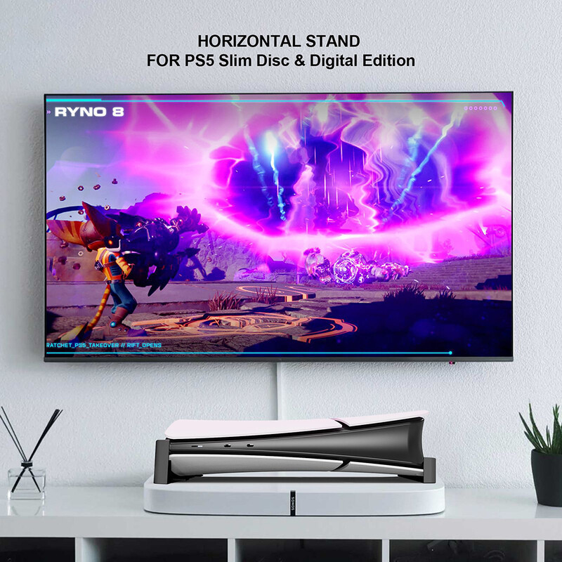 Za PS5 Slim konzolu Horizontalno rashladno postolje PS5 SLIM držač Dodaci za igre za Playstation 5 Slim Disc & Digital Editions