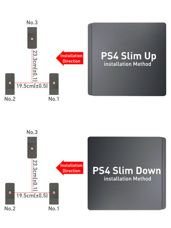 Βάση τοίχου DATA FROG για PS4 Βάση αποθήκευσης βάσης βάσης χειριστηρίου γενικής χρήσης με βίδες για λεπτά αξεσουάρ PS4 Pro/ PS4