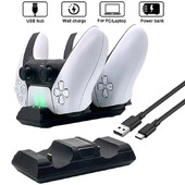 Brzi punjač za PS5 kontroler Dual Charging Dock Station za Playstation 5 bežični gamepad Dodaci za igre