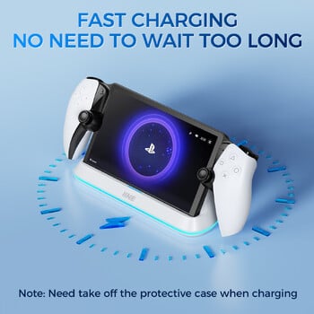 IINE Charging Stationfor Playstation Portal / Φόρτιση επαφής Type-C & Triple Protection for Safety Charging