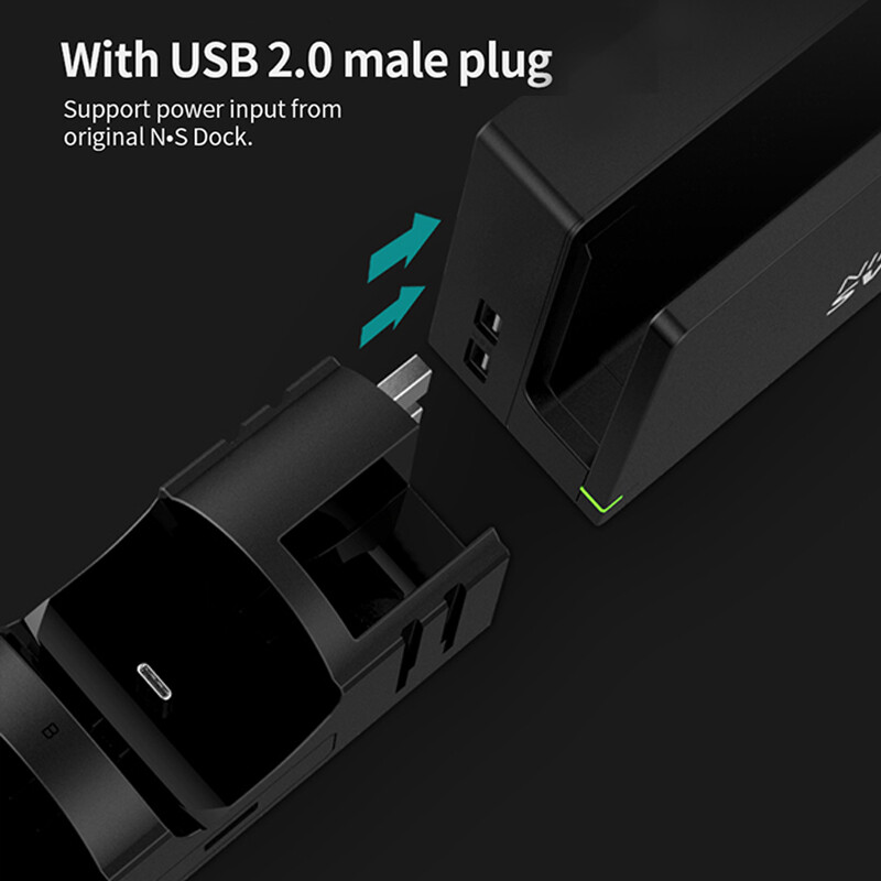 Ipega PG-9187 Joy Con Charging Dock za Nintendo Switch OLED 4 Joycons 2 Controllers Stalak za punjač Plug-in Host NS Dodaci