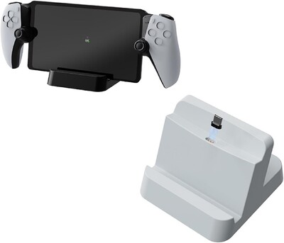 За PS5 Portal Remote Player, PS Portal Charging Dock с метална основа, PS5 Portable Accessories Stand Charger Station