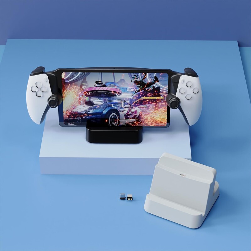За PS5 Portal Remote Player, PS Portal Charging Dock с метална основа, PS5 Portable Accessories Stand Charger Station