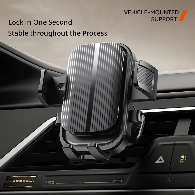 Fleksibilni držač za mobitel u automobilu, nosač za telefon za ventilacijski otvor u automobilu, univerzalni držač za automobil s automatskim zaključavanjem za iPhone većinu pametnih telefona