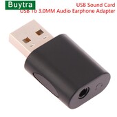Външна USB звукова карта USB към 3,5 мм аудио адаптер за слушалки Aux микрофон Аудио жак Микрофон за компютър лаптоп