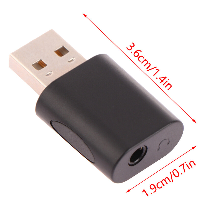 Външна USB звукова карта USB към 3,5 мм аудио адаптер за слушалки Aux микрофон Аудио жак Микрофон за компютър лаптоп