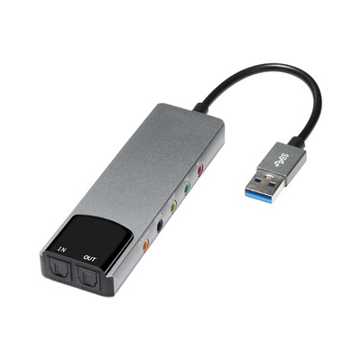 Vanjska USB zvučna kartica AC-3 DTS adapter za slušalice 7.1 5.1 kanalna zvučna kartica optički adapter za aluminijsku zvučnu karticu prijenosnog računala