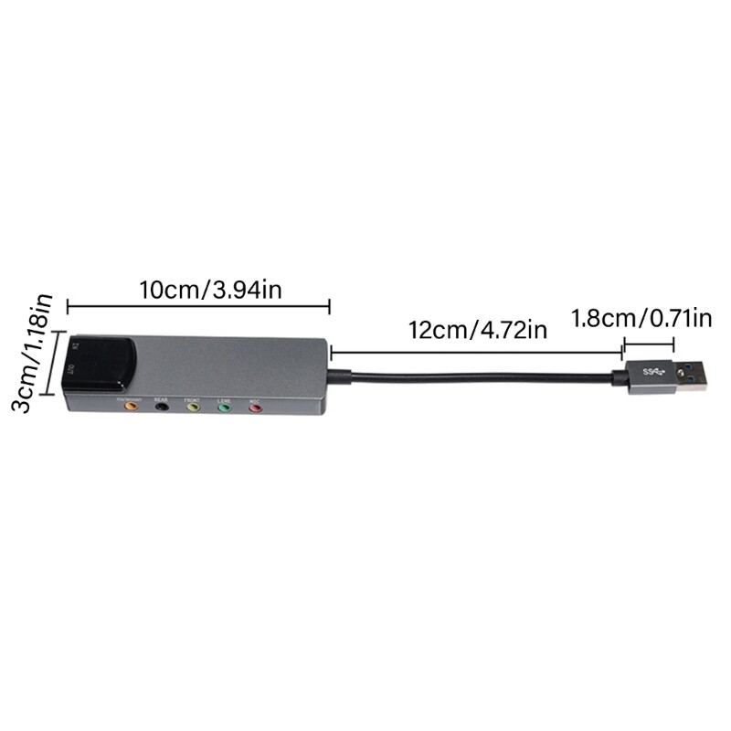 Dropship USB zvučna zvučna kartica s 5.1 kanalnim zvučnim adapterom za kućno kino i postavke za igranje
