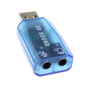 Μίνι εξωτερική κάρτα ήχου 3D USB Προσαρμογέας κάρτας ήχου 5.1 καναλιών Ηχείο 3.5 mm Διεπαφή ακουστικών μικροφώνου για υπολογιστή υπολογιστή