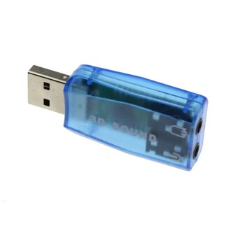 Μίνι εξωτερική κάρτα ήχου 3D USB Προσαρμογέας κάρτας ήχου 5.1 καναλιών Ηχείο 3.5 mm Διεπαφή ακουστικών μικροφώνου για υπολογιστή υπολογιστή