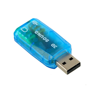 Mini vanjska 3D USB zvučna kartica 5.1 kanalni adapter audio kartice 3.5 mm zvučnik mikrofon sučelje za slušalice za PC računalo