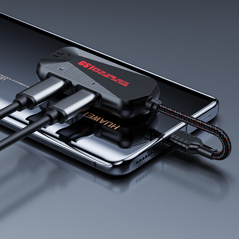 Адаптер за телефонна звукова карта 3-в-1, преносим тип C до 3,5 мм аудио платка за телефон за игри, 24 бита 96 Hz звукова карта за игра на мобилен телефон с висока разделителна способност