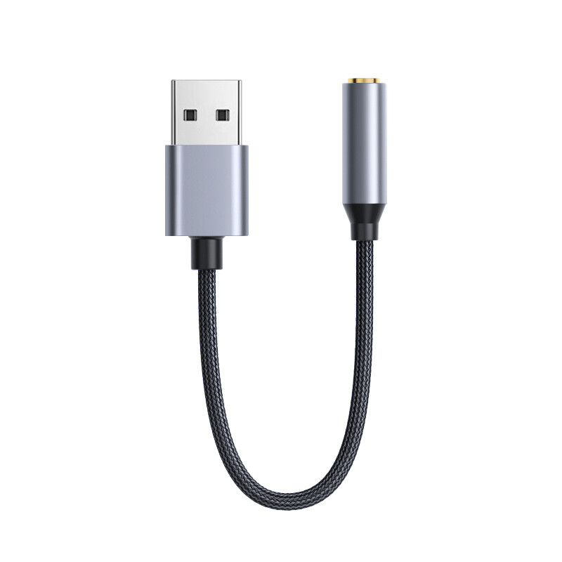 20CM USB zvučna kartica USB na 3,5 mm audio adapter za slušalice, vanjska zvučna kartica, audio kartica za mikrofon, slušalice, računalo, računalo