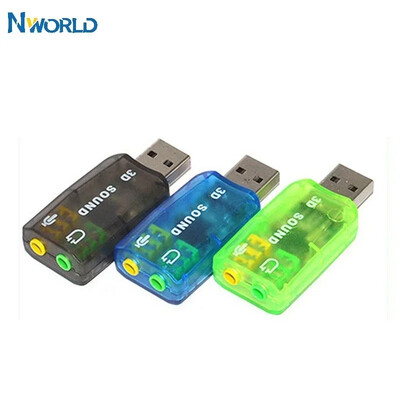 NWorld USB garso plokštė Mikrofonas Garso USB keitiklis Išorinis 5.1 kanalas su 3.5 mm ausinių ir mikrofono sąsaja, kompiuterio stereofoninis