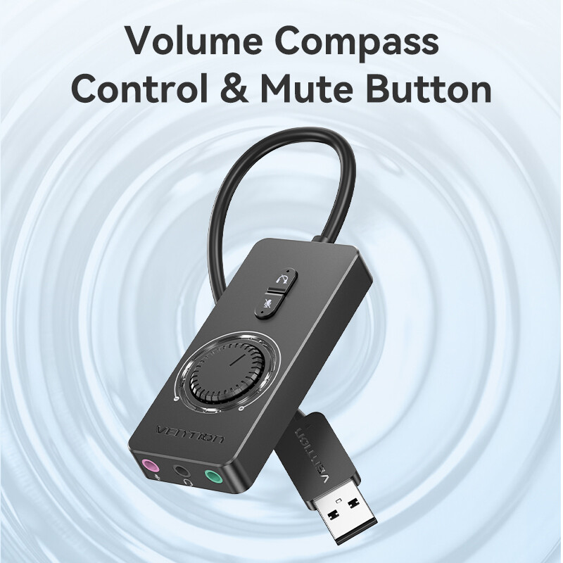 Vention USB външна звукова карта USB към 3,5 мм аудио адаптер USB към слушалка Микрофон за Macbook компютър лаптоп PS4 звукова карта