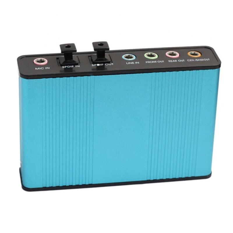 USB 6 kanala 5.1 Surround vanjska zvučna kartica PC prijenosno računalo Stolno računalo Tablet Audio optička adapterska kartica