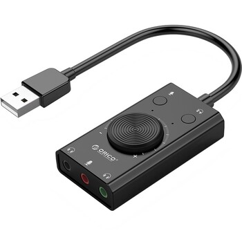 ORICO SC2 Εξωτερική κάρτα ήχου USB Ρυθμιζόμενη ένταση ήχου μικροφώνου 3 θυρών Προσαρμογέας κάρτας ήχου ακουστικών για υπολογιστή Υποστηριζόμενο λειτουργικό σύστημα για Windows