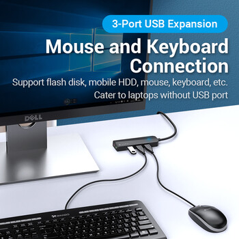 Εξαερισμός USB 3.0 Hub 3 Θύρες USB Κάρτα ήχου 2 σε 1 Εξωτερικός προσαρμογέας στερεοφωνικού ήχου 3,5 mm με μικρόφωνο ακουστικών Κάρτα ήχου USB