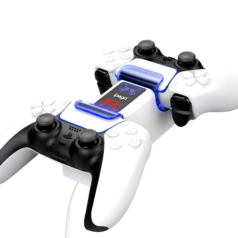 Ipega PG-P5003 Za PS5 Playstation Dual Controllers Punjač Dock Gamepad Punjač LED Stalak Sigurno Fast Charging Base Type-C Port