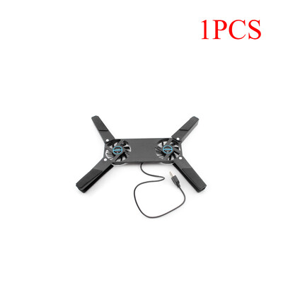 USB maitinamas nešiojamojo kompiuterio aušinimo padas su dvigubais 60 mm ventiliatoriais, sulankstomas aušintuvo padas Nešiojamojo kompiuterio aušintuvas nešiojamam nešiojamajam kompiuteriui