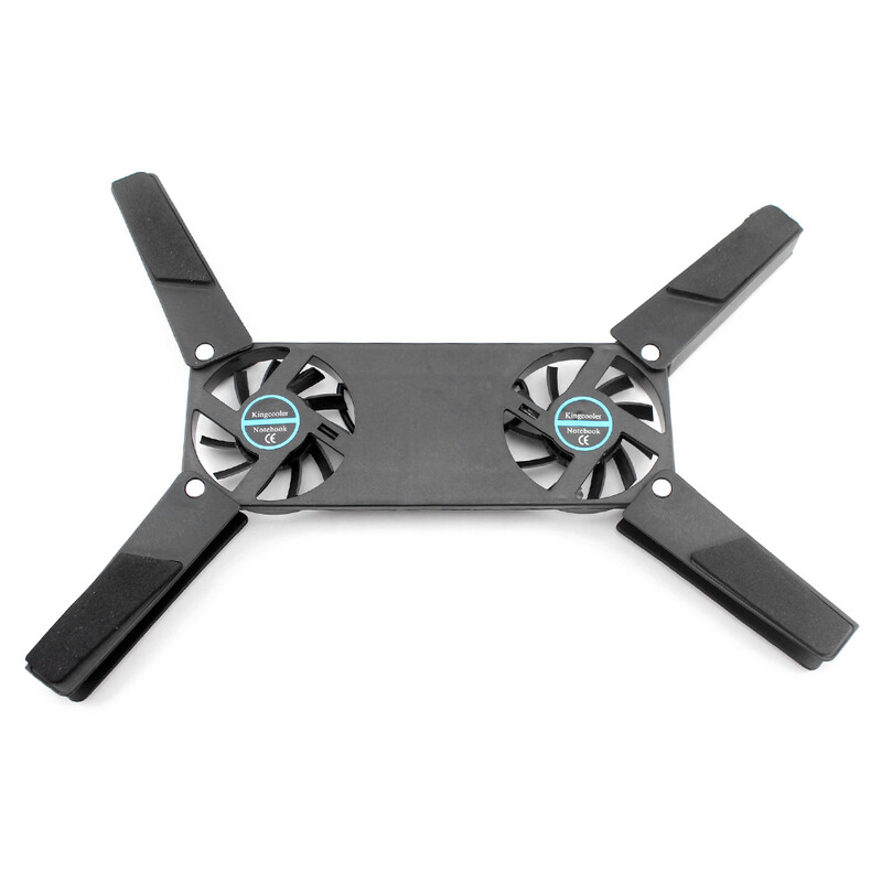 USB maitinamas nešiojamojo kompiuterio aušinimo padas su dvigubais 60 mm ventiliatoriais, sulankstomas aušintuvo padas Nešiojamojo kompiuterio aušintuvas nešiojamam nešiojamajam kompiuteriui