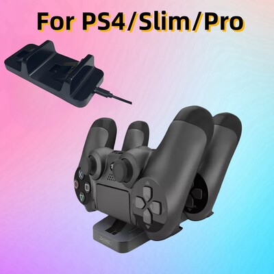 Skirtas PS4 valdiklio įkrovimo dokui greito įkroviklio Playstation 4 Slim Pro rankenos pagrindo stovas