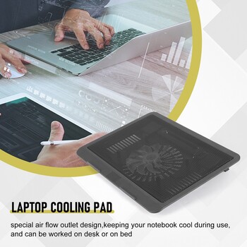 Универсален силни ветрове Mute Laptop Cooling Base Tablets Laptop Cooling Pad 14 Inch Large Fan Radiator Laptop Stand Notebook