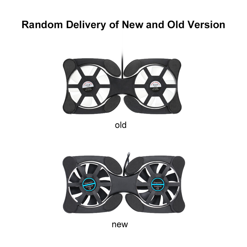 Портативен охладител Mini Foldable Foldable USB Dual Fan Cooler Cooler Pad for PC Laptop Notebook 7 Съвместим с 7"~15" лаптоп