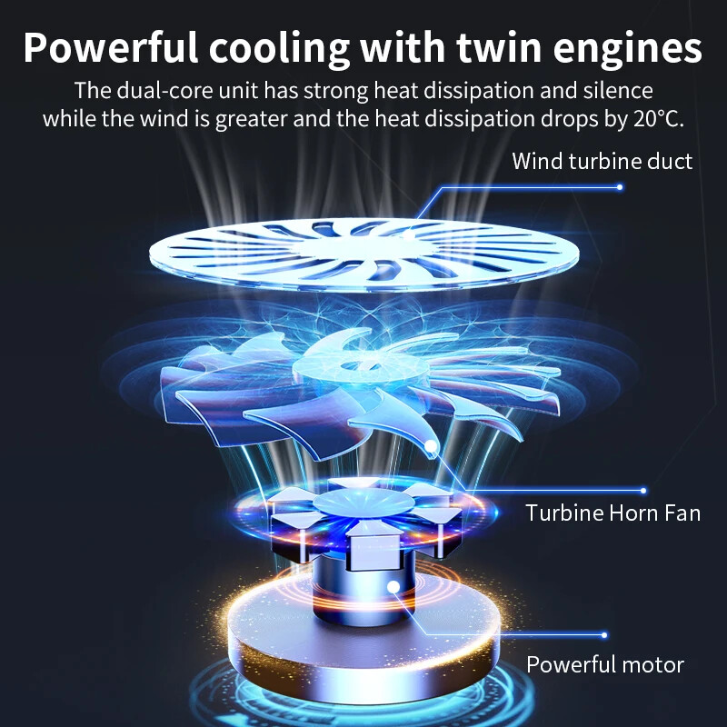 Q100 17-tolline mänguri sülearvuti jahuti ventilaatori LED-ekraan, kaks USB-porti 2600 RPM sülearvuti jahutusplaadi sülearvuti alus sülearvuti ventilaatori jahuti jaoks