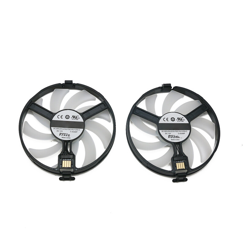 FDC10U12S9-C Cooler Fan Замяна за XFX AMD Radeon RX 470 480 580 RX580 RX480 RX470 EDITION Crimson охлаждащ вентилатор за графична карта