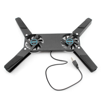 USB hladnjak za prijenosno računalo s 2 ventilatora od 60 mm, sklopivi rashladni jastuk za prijenosno računalo