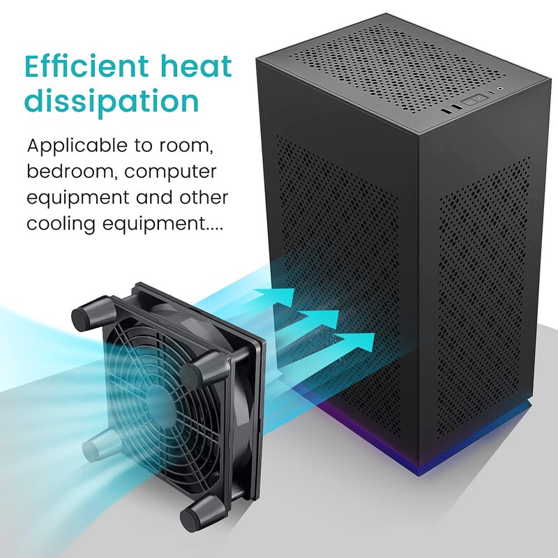 5 V USB maršrutizatoriaus ventiliatorius televizoriaus dėžutės aušintuvas 80 mm 92 mm 120 mm 240 mm asmeninio kompiuterio „pasidaryk pats“ aušintuvas su varžtais Apsauginis tinklas Tylus darbalaukio ventiliatorius