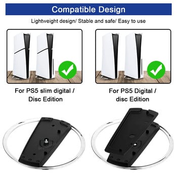 Hot Sale Vertical Stand για PS5 και PS5 Slim Console 1:1 Μεταλλικό στήριγμα βάσης για δίσκο Playstation 5 και αξεσουάρ Digital Edition