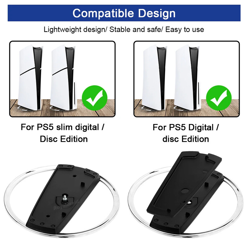 Hot Sale Vertikalni stalak za PS5 i PS5 Slim Console 1:1 Metalni bazni nosač za Playstation 5 Disc i Digital Edition Accessori