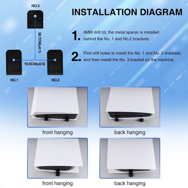 Horizontalna inačica nosača za PS5 za konzolu Playstation 5 Ravni držač Dodaci za hlađenje za PS5 postolje