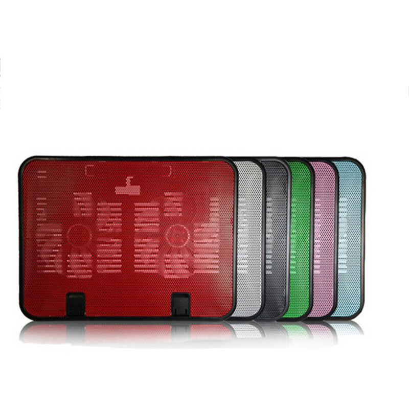 Hladnjak za prijenosno računalo od 14 inča, dvostruki ventilator, dva USB priključka, tiha rashladna ploča za prijenosno računalo, stalak za prijenosno računalo, metalni ventilator za prijenosno računalo