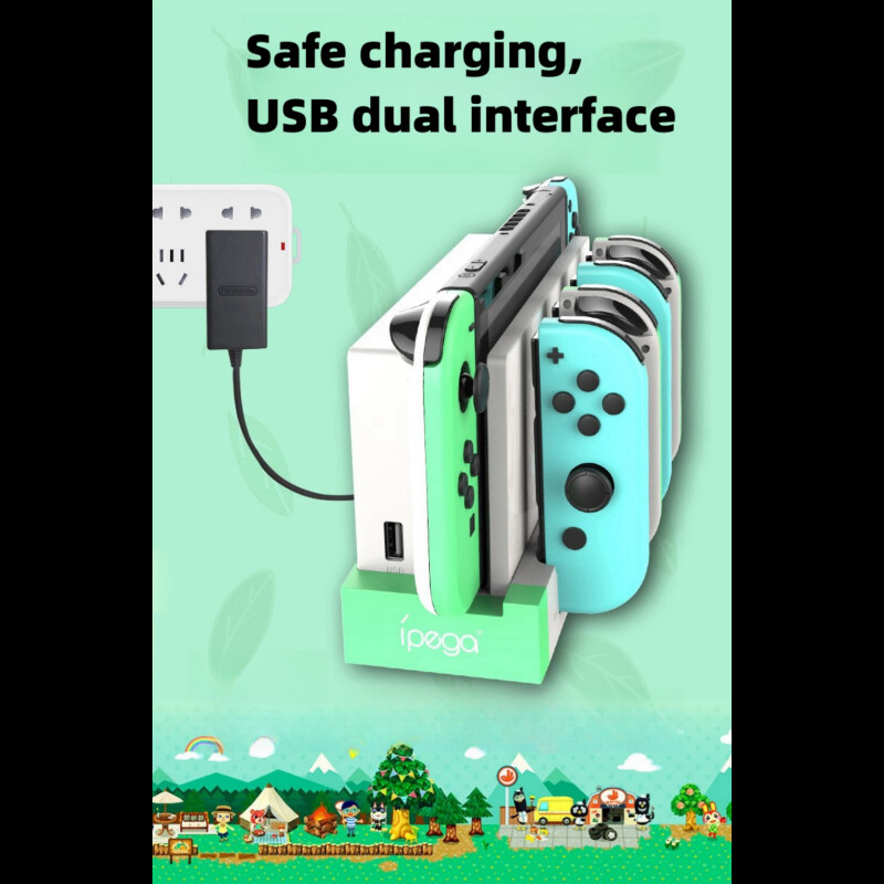 Prikladno za Switch bežičnu stanicu za punjenje JoyCon lijevu i desnu malu stanicu za punjenje NS Animal Forest ručka za punjenje