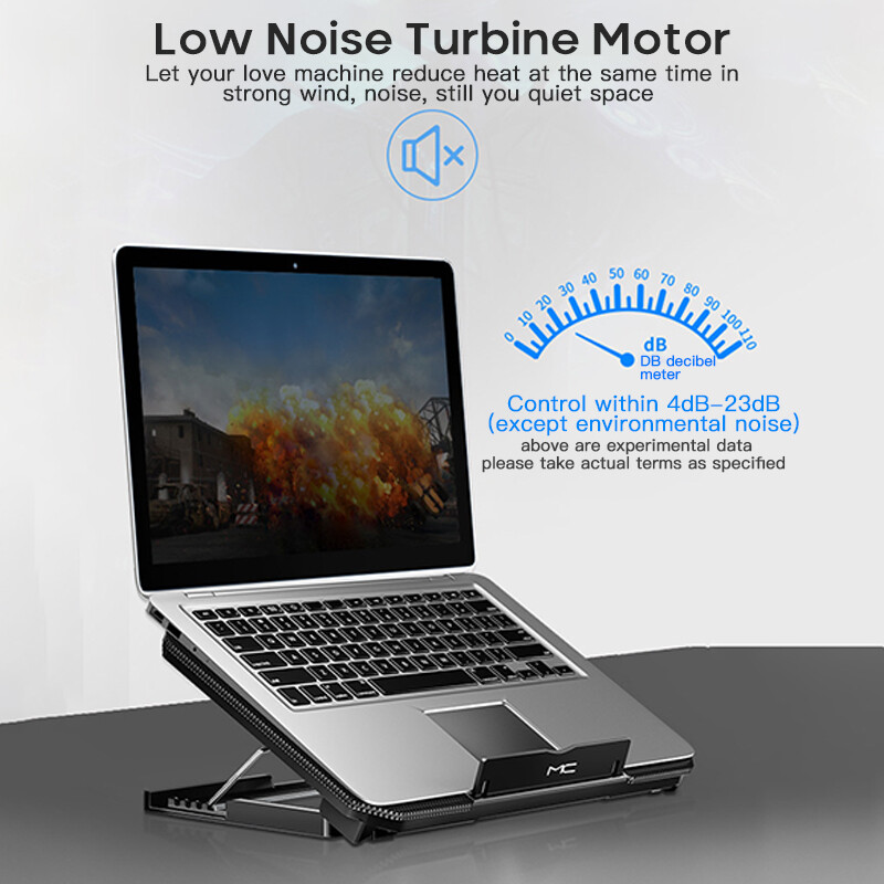 Dva USB rashladna jastučića za prijenosno računalo velike veličine za prijenosno računalo od 12-16 inča, tihi hladnjak za prijenosno računalo za igranje, brzina vjetra, podesivo postolje za prijenosno računalo