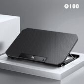 Q100 17 inčni ventilator za hlađenje prijenosnog računala s dva USB priključka Podloga za hlađenje prijenosnog računala Držač stalka za prijenosno računalo s 4 razine podesive visine