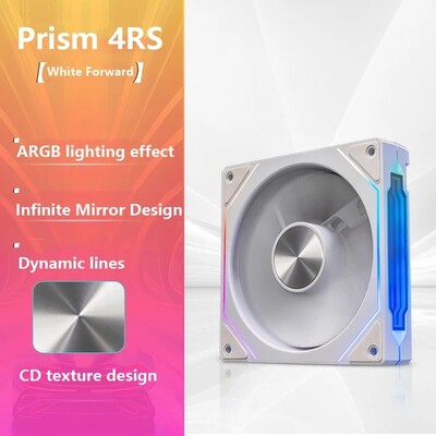 PRISM 4 PRS ARGB CPU ventilaator 4 PIN PWM vaikne šassii ventilaator 120 mm lõpmatu peegel 5 V 3 kontaktiga emaplaadi valguse sünkroonimiskorpuse jahuti ventilaator