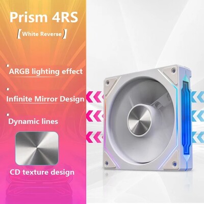 PRISM 4 PRS ARGB CPU ventilaator 4 PIN PWM vaikne šassii ventilaator 120 mm lõpmatu peegel 5 V 3 kontaktiga emaplaadi valguse sünkroonimiskorpuse jahuti ventilaator