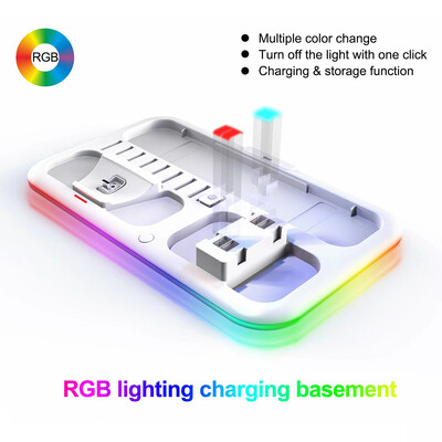 Įkrovimo stoties laikymo stovo stovas Daugiafunkcis RGB apšvietimo šilumos išsklaidymas, skirtas jungiklio konsolės jungiklio Pro / JC valdikliui