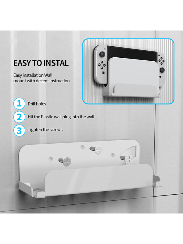 Zidni držač kontrolera Stalak za igraće konzole Stalak za domaćine za igranje Pohrana igrača za igre za Nintendo Switch/Nintendo Switch OLEDMount