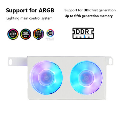 NF-2 RAM atminties modulio aušinimo radiatorius DDR4 DDR5 RAM aušintuvas 4Pin PWM 5V 3PIN ARGB Sync Dvigubas 50mm ventiliatoriaus atminties lusto radiatorius
