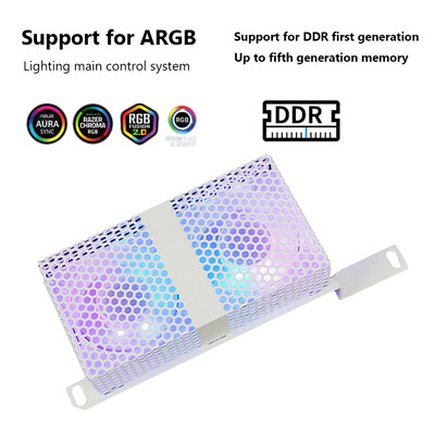 NF-2 RAM atminties modulio aušinimo radiatorius DDR4 DDR5 RAM aušintuvas 4Pin PWM 5V 3PIN ARGB Sync Dvigubas 50mm ventiliatoriaus atminties lusto radiatorius