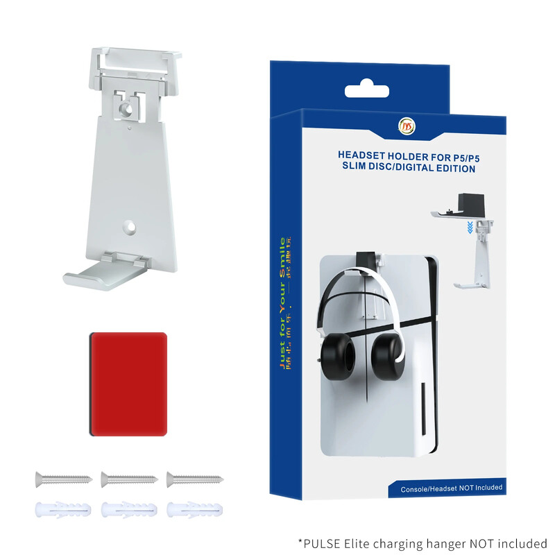 Kontroler za montiranje na zid i držač za pohranu slušalica Vješalica za slušalice koja štedi prostor Kuka za kontroler gamepada za PS5 Slim/PS5 konzolu