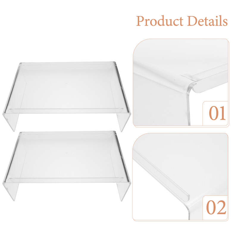 Stalak za računalo Akrilni monitor Laptop Riser Stalci za podizanje Prozirni monitori za pohranu